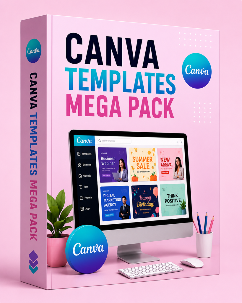 Premium Digital Products Canva Templates Mega Pack